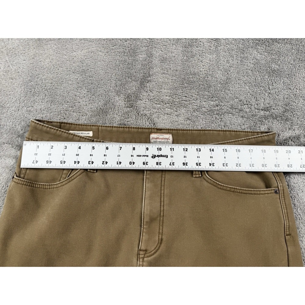Weatherproof Vintage Men's Fleece Lined Tan Jeans Size 38x30 - Picture 7 of 11